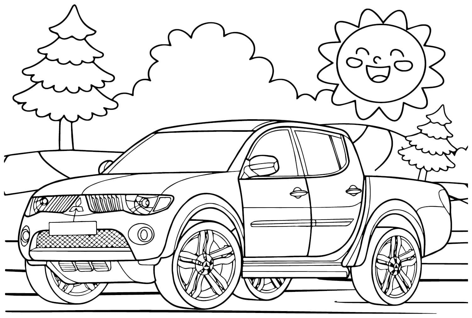 Çizmek Mitsubishi temel Boyama Sayfası