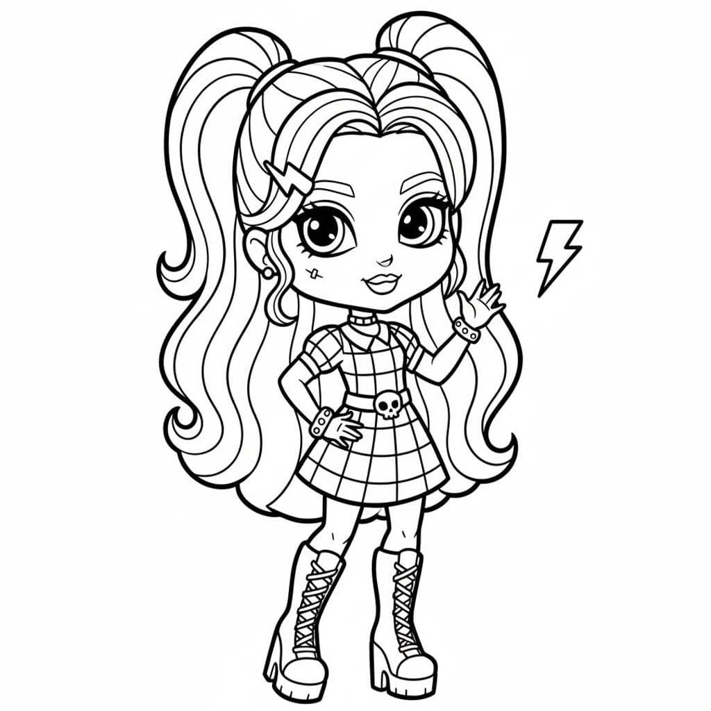Çizmek Monster High çocuklar için ücretsiz Boyama Sayfası