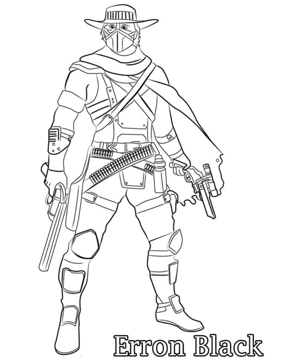 Çizmek Mortal Kombat Erron Black Boyama Sayfası