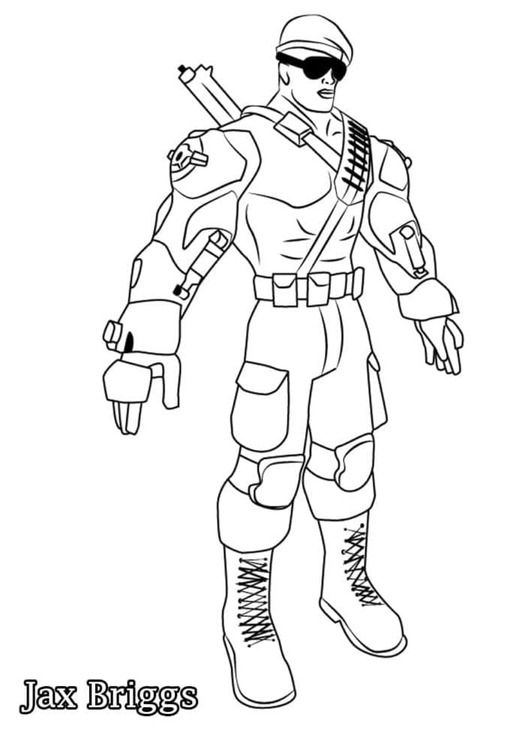 Çizmek Mortal Kombat Jax Briggs Boyama Sayfası