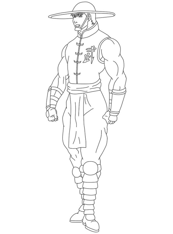 Çizmek Mortal Kombat Kung Lao Boyama Sayfası