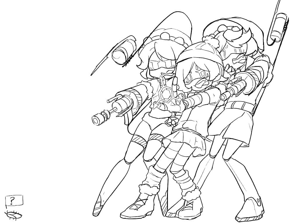 Çizmek Murder Drones yazdırılabilir Boyama Sayfası