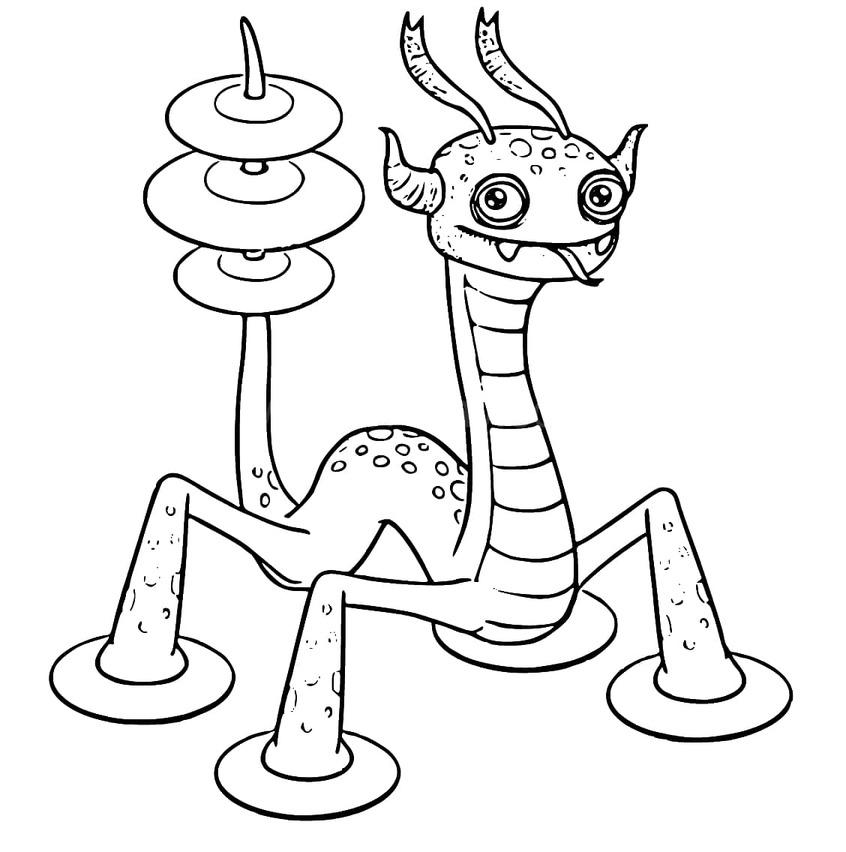 Çizmek My Singing Monsters ücretsiz Boyama Sayfası