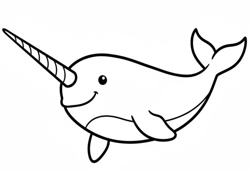 Çizmek Narval ücretsiz yazdırılabilir Boyama Sayfası