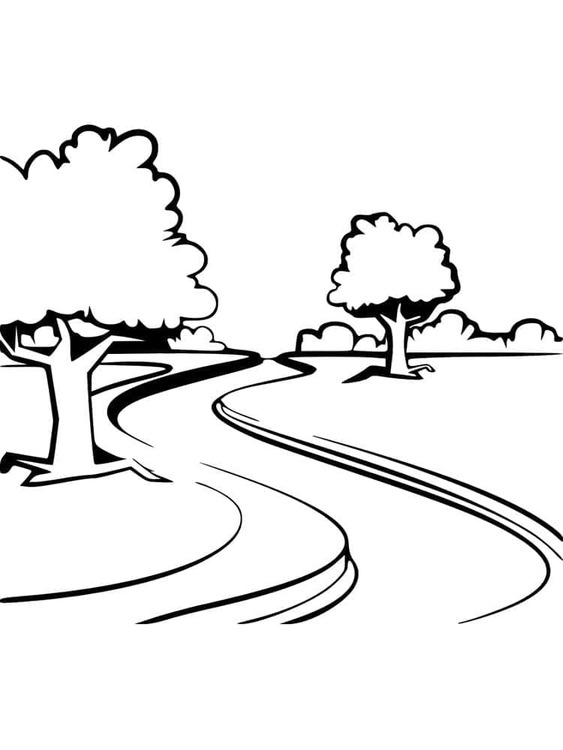 Çizmek Nehir Yazdırılabilir Boyama Sayfası
