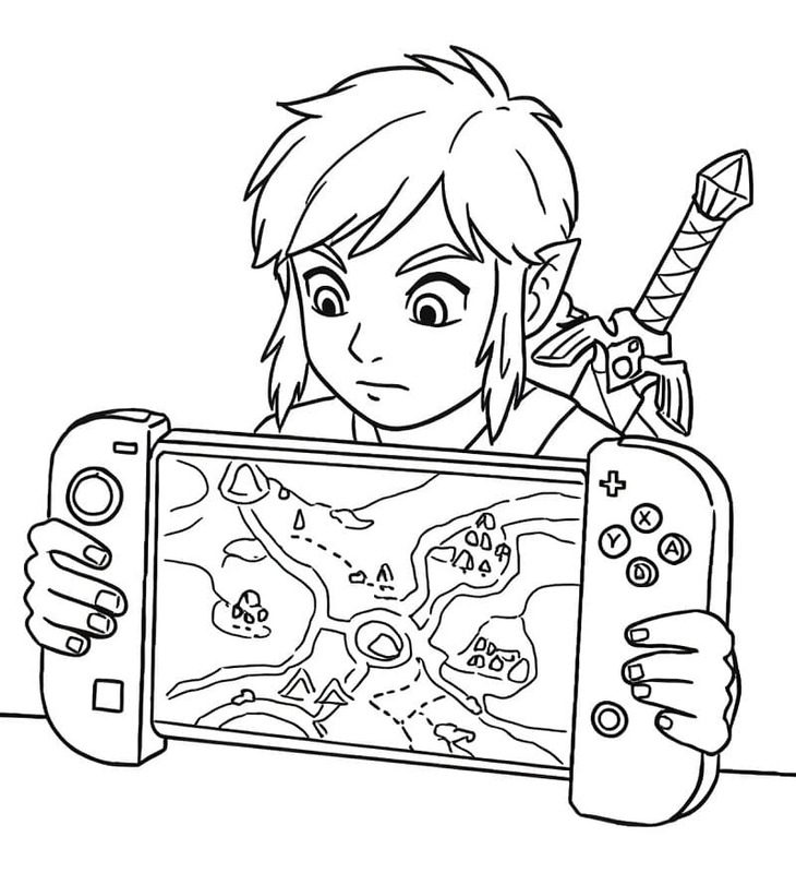 Çizmek Nintendo Switch Basit Boyama Sayfası