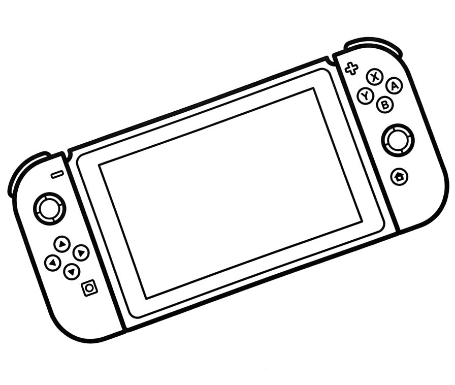 Çizmek Nintendo Switch yazdırılabilir Boyama Sayfası