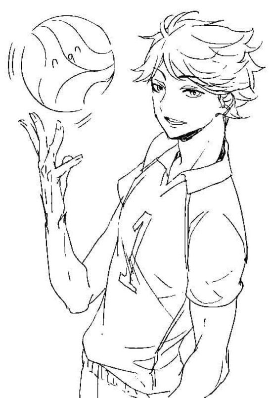 Çizmek Oikawa Tooru itibaren Haikyuu Boyama Sayfası