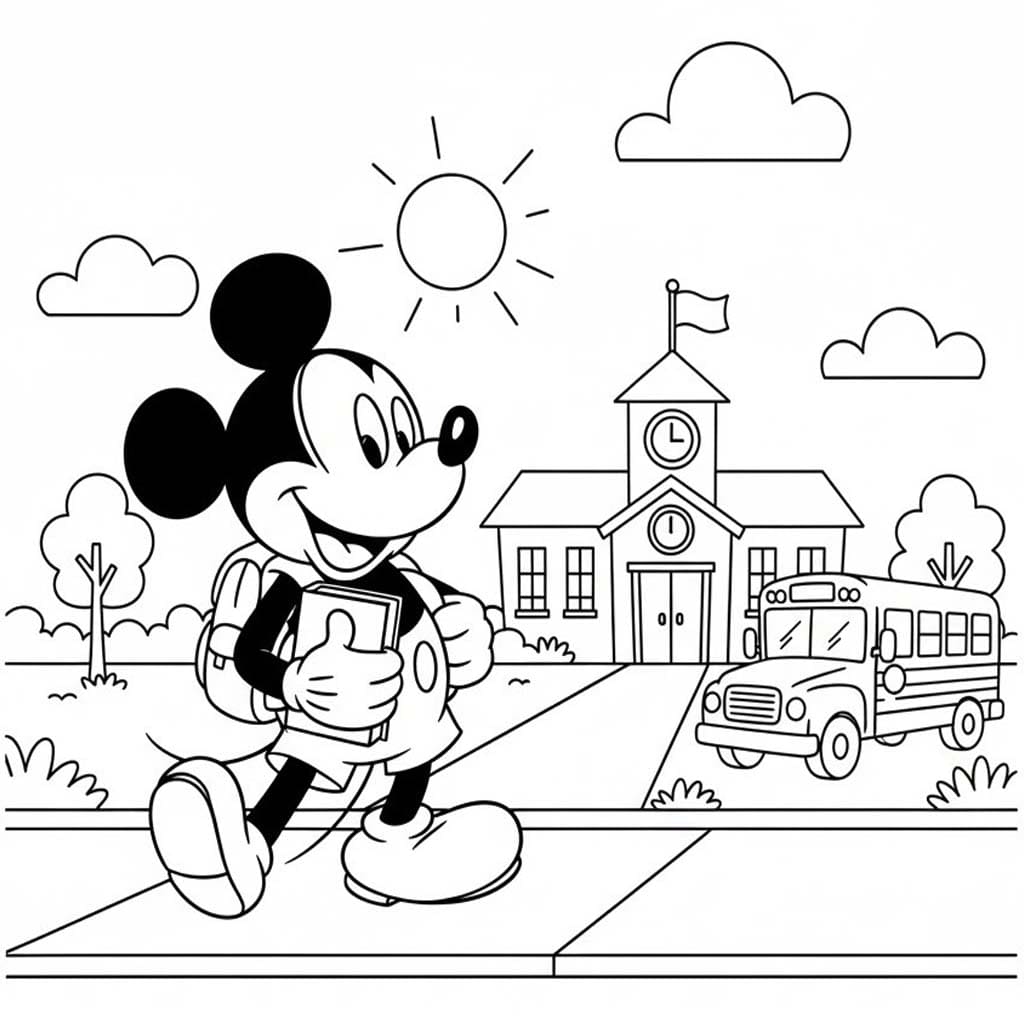 Çizmek Okul 1 Boyama Sayfası