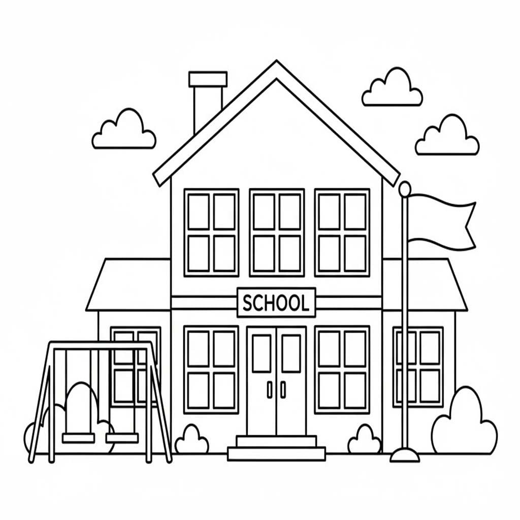 Çizmek Okul 4 Boyama Sayfası