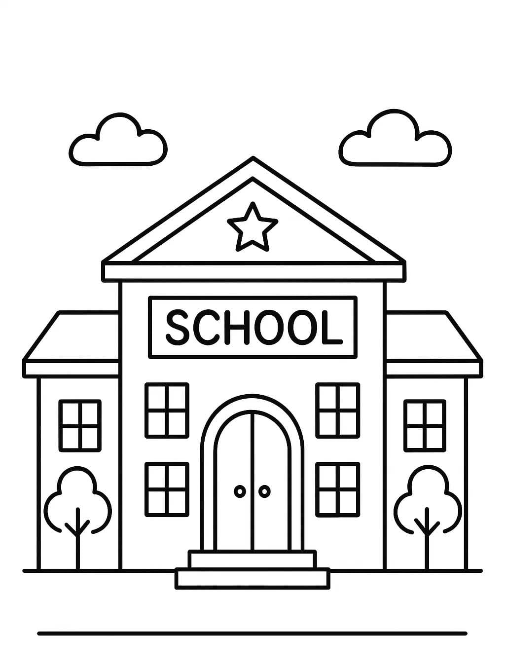 Çizmek Okul basit Boyama Sayfası