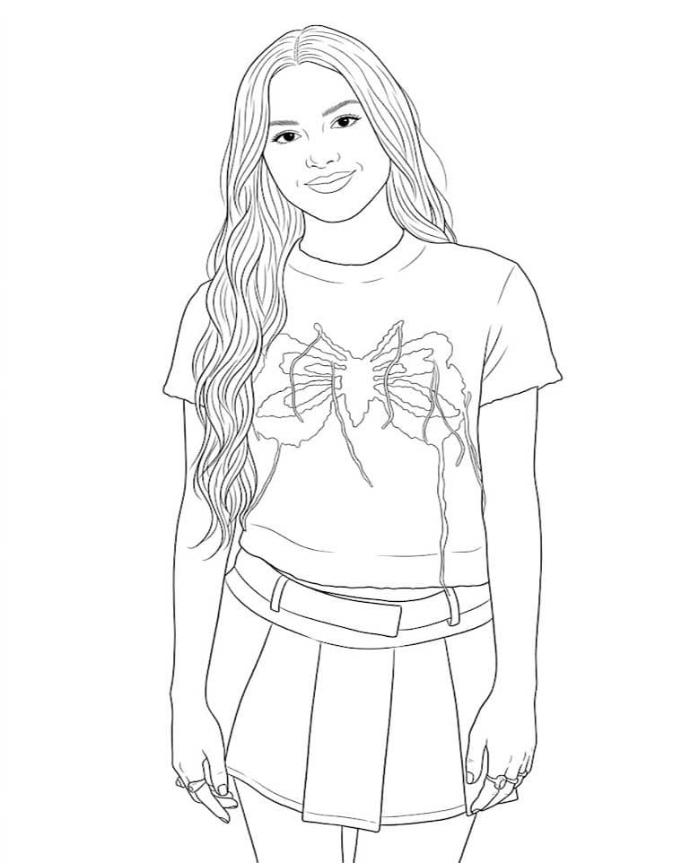 Çizmek Olivia Rodrigo kolay Boyama Sayfası