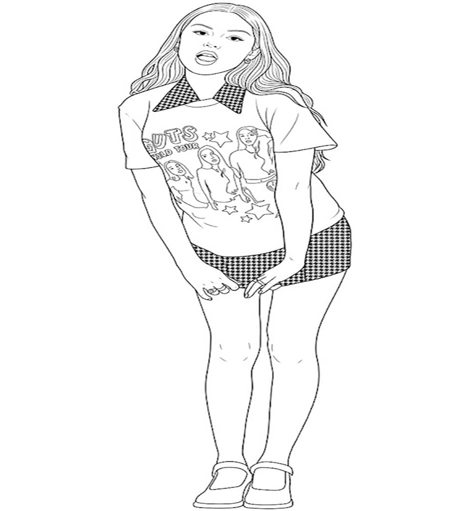 Çizmek Olivia Rodrigo ücretsiz Boyama Sayfası