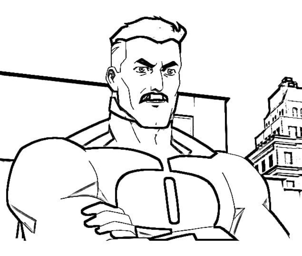 Çizmek Omni Man yazdırılabilir Boyama Sayfası