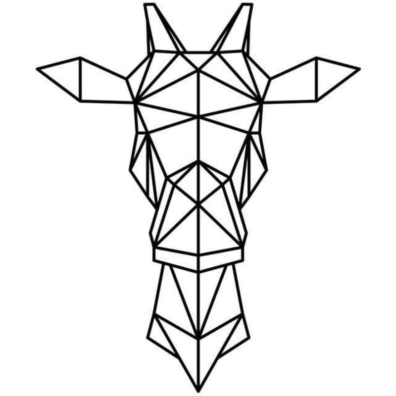 Çizmek Origami zürafa Boyama Sayfası