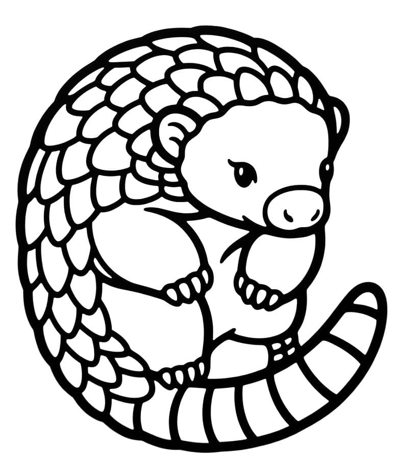Çizmek Pangolin ücretsiz yazdırılabilir Boyama Sayfası