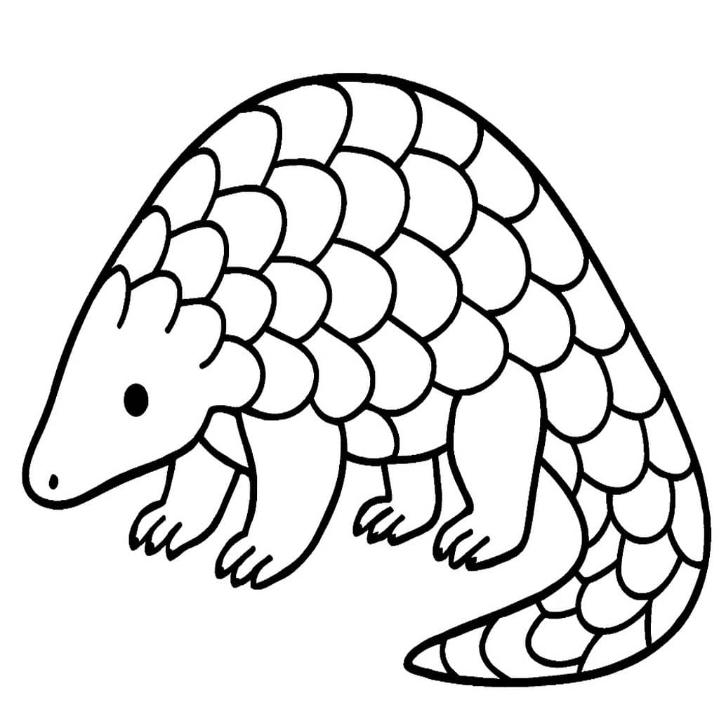 Çizmek Pangolin yazdırılabilir Boyama Sayfası
