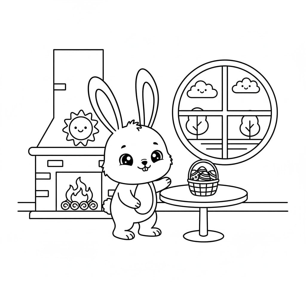 Çizmek Paskalya Tavşanı ücretsiz yazdırılabilir Boyama Sayfası