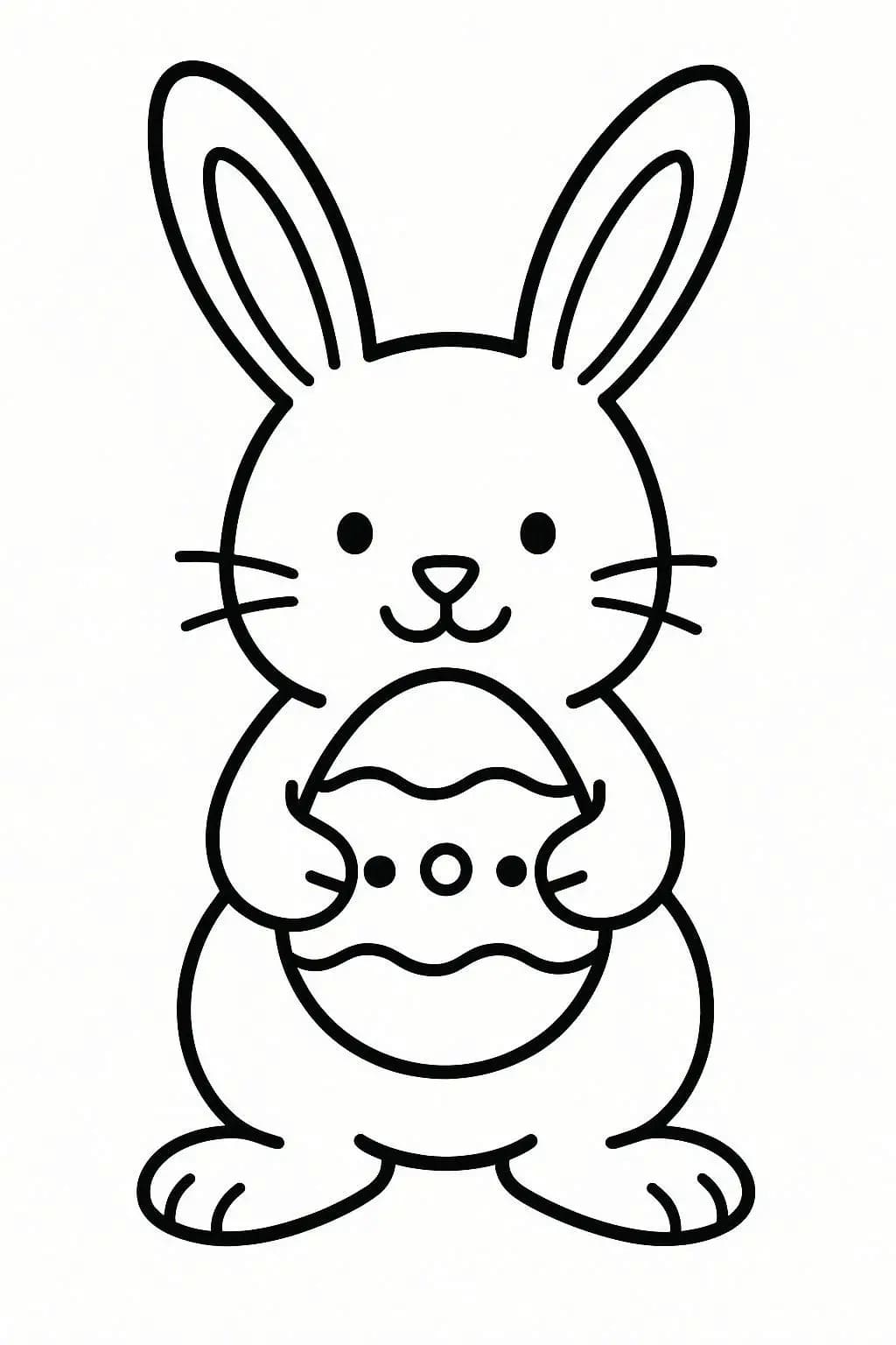 Çizmek Paskalya Tavşanı yazdırılabilir Boyama Sayfası