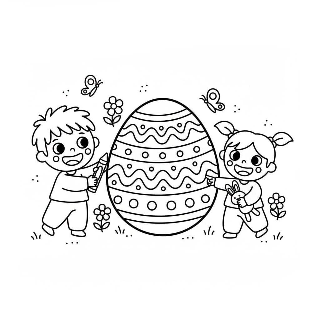 Çizmek Paskalya Yumurtası 2 Boyama Sayfası