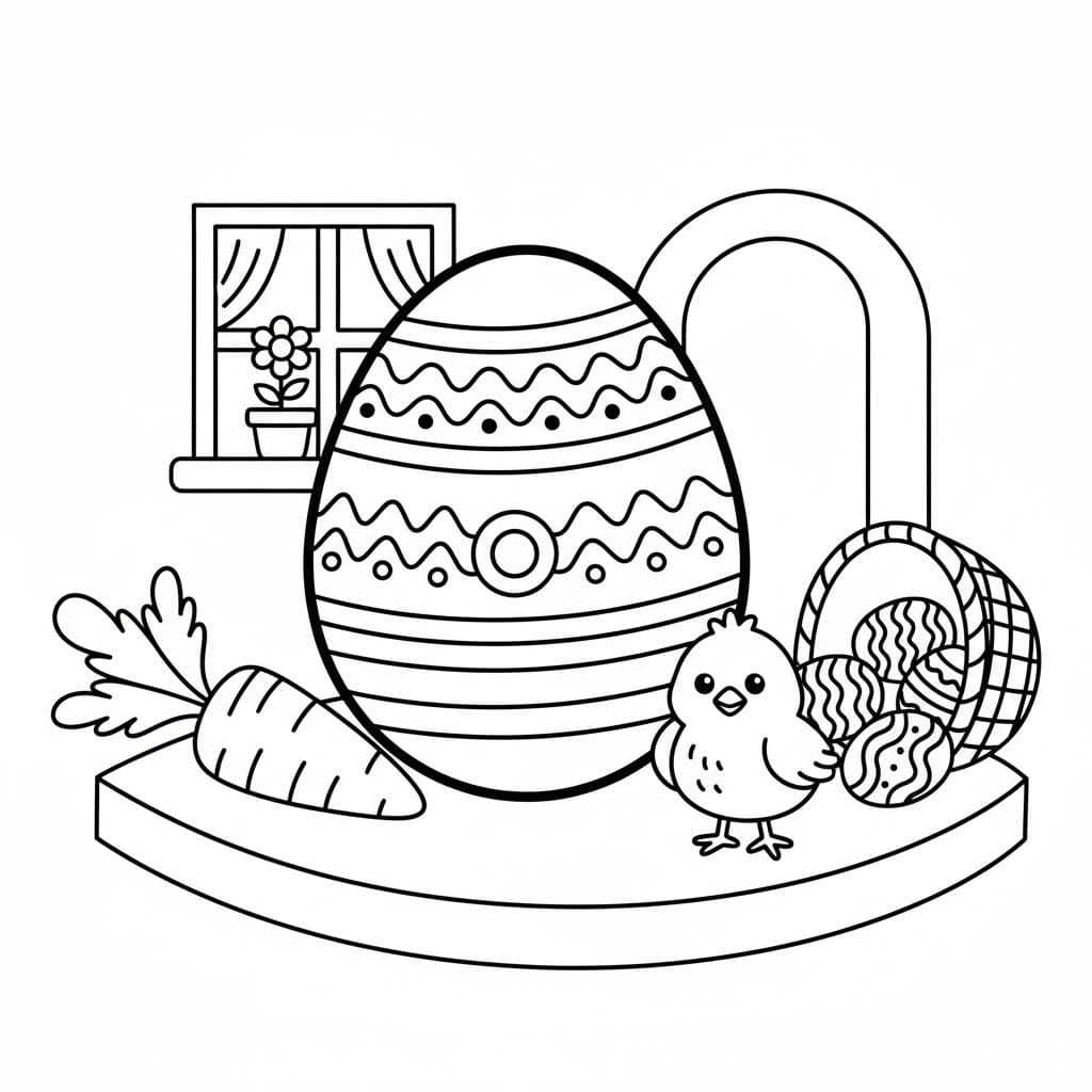Çizmek Paskalya Yumurtası 5 Boyama Sayfası