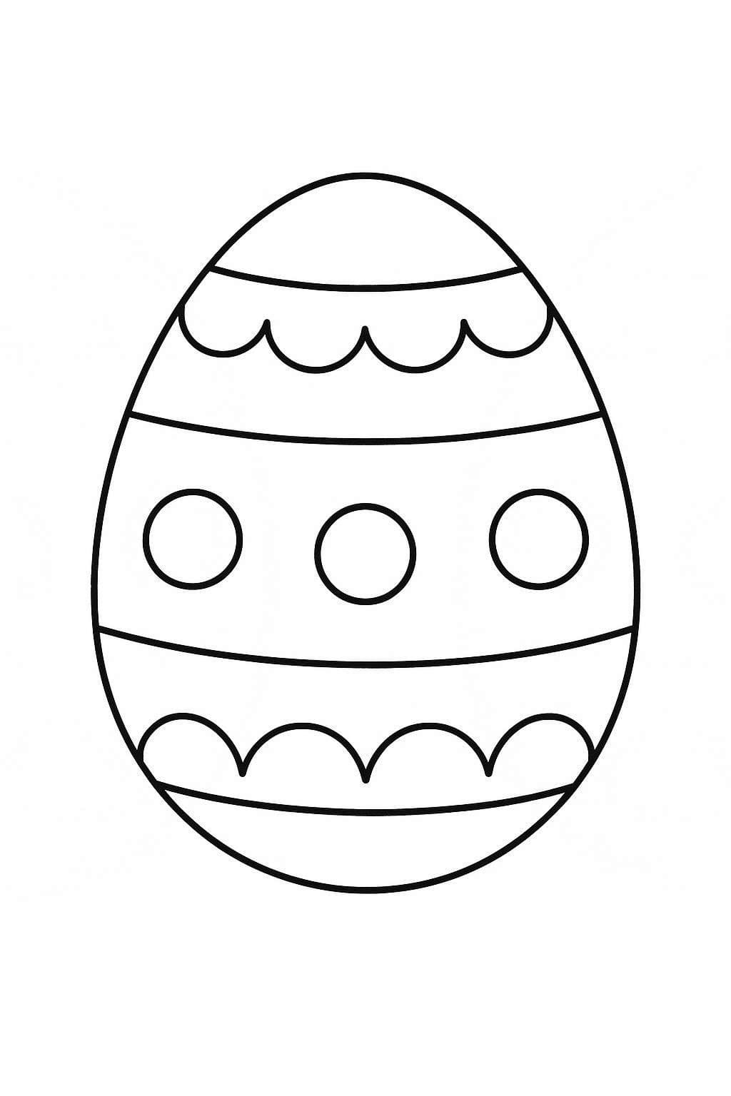 Çizmek Paskalya Yumurtası Görüntü Boyama Sayfası
