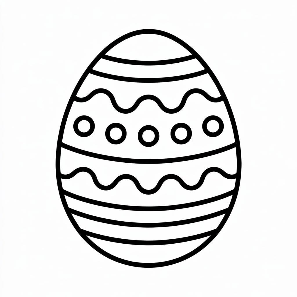 Çizmek Paskalya Yumurtası çocuklar için basit Boyama Sayfası