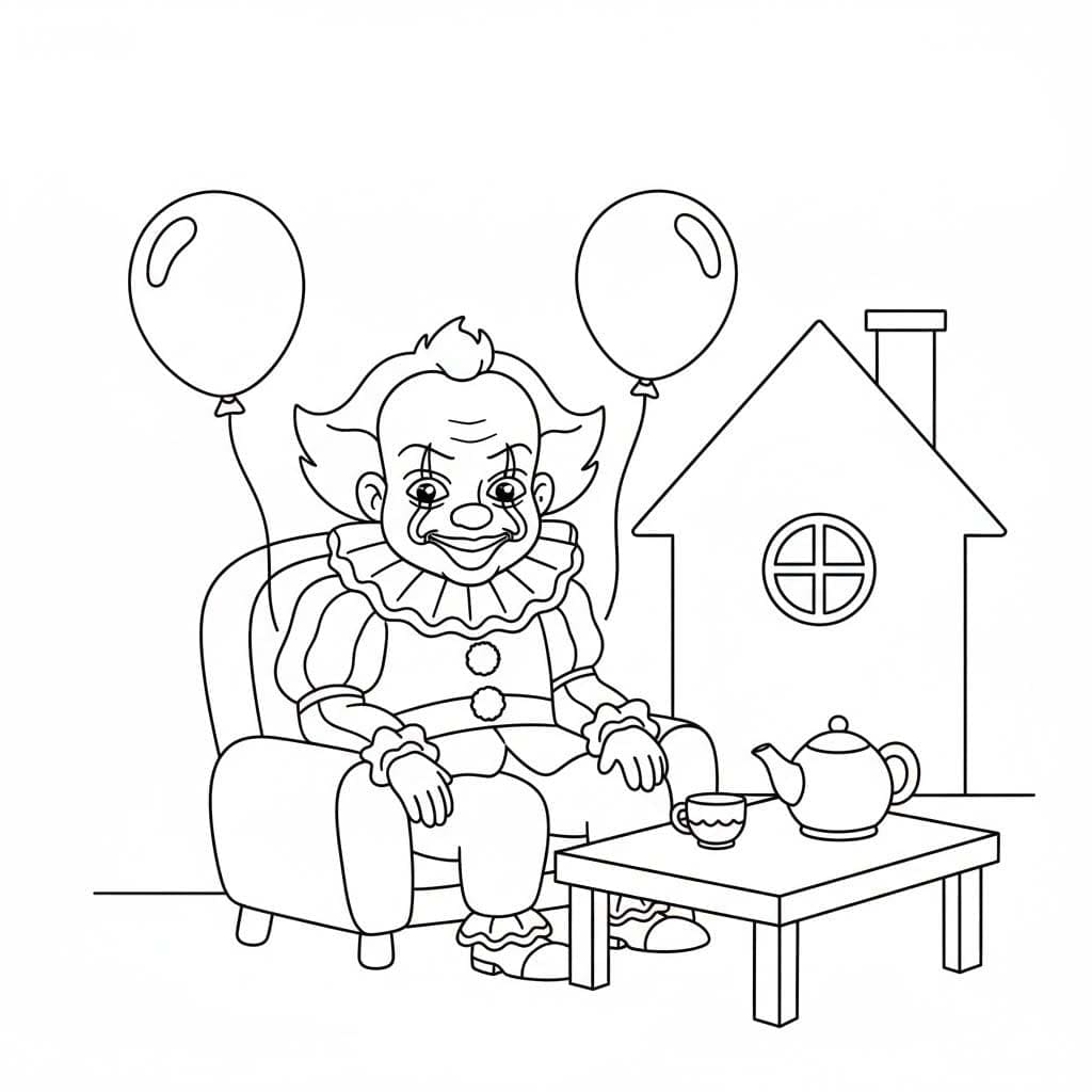 Çizmek Pennywise 3 Boyama Sayfası
