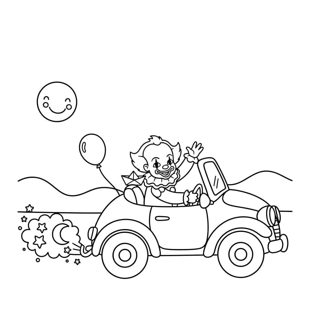 Çizmek Pennywise çocuklar için ücretsiz Boyama Sayfası