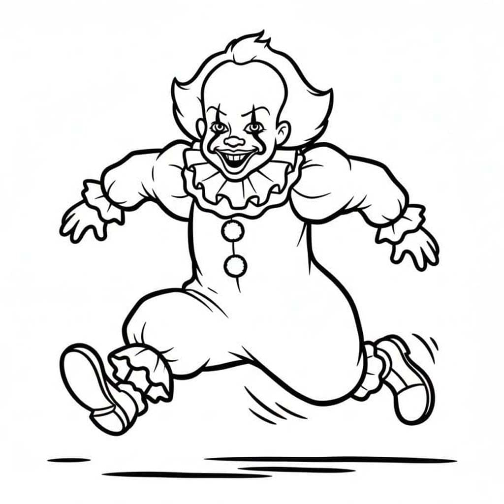 Çizmek Pennywise çocuklar için yazdırılabilir Boyama Sayfası