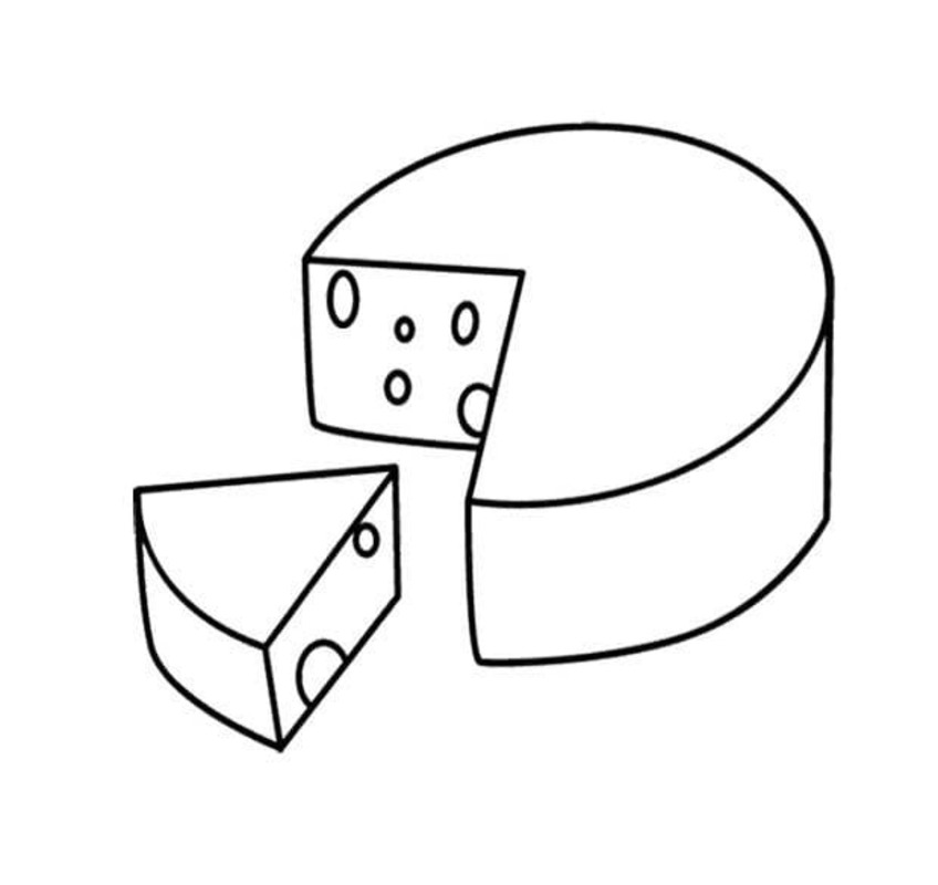 Çizmek Peynir Ücretsiz Boyama Sayfası