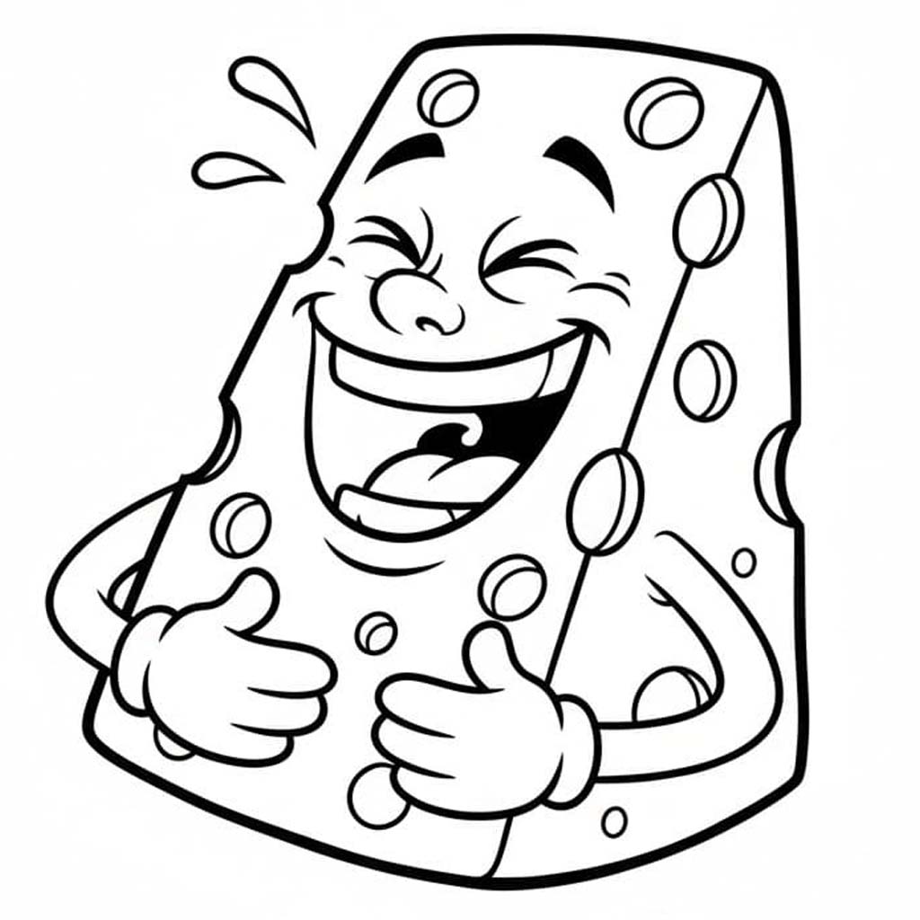 Çizmek Peynir Yazdırılabilir Boyama Sayfası