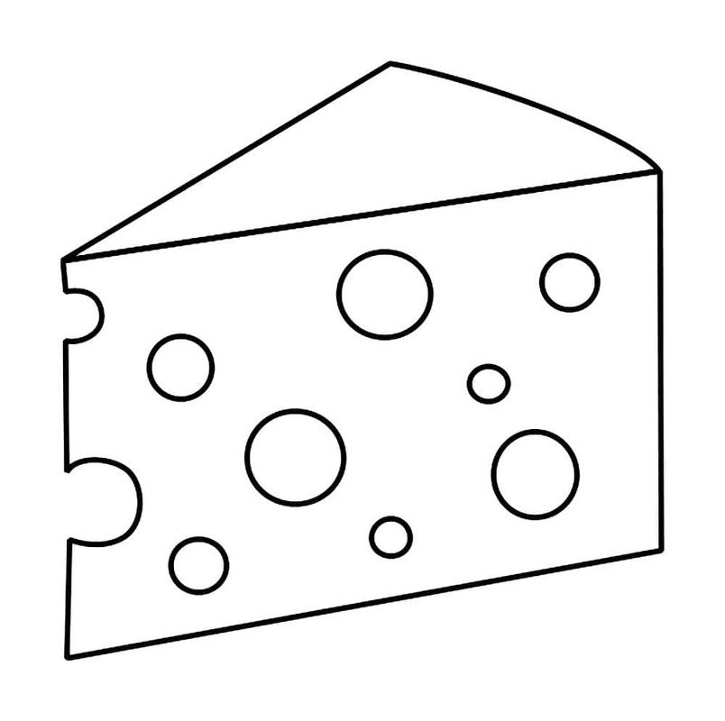 Çizmek Peynir çocuklar için yazdırılabilir Boyama Sayfası