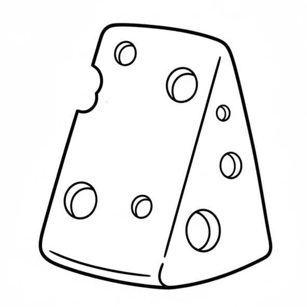 Çizmek Peynir Boyama Sayfası