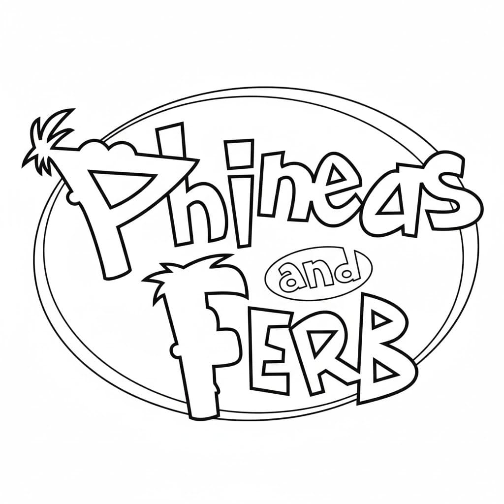 Çizmek Phineas Ve Ferb logo Boyama Sayfası
