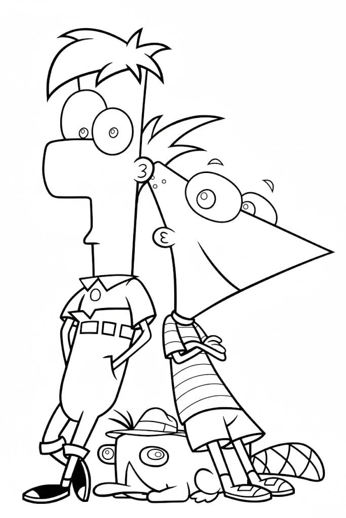 Çizmek Phineas Ve Ferb ücretsiz Boyama Sayfası