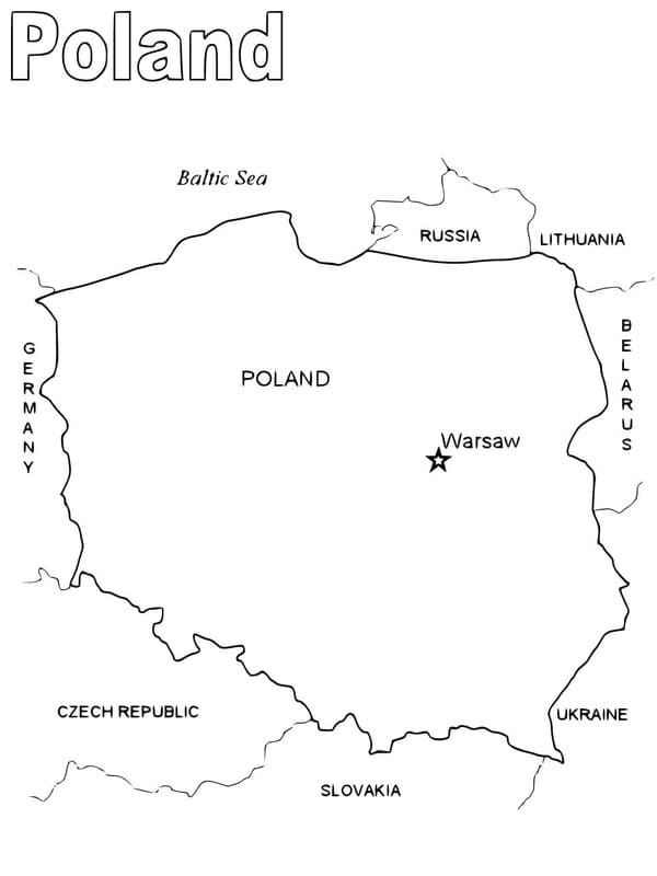 Çizmek Polonya yazdırılabilir Boyama Sayfası