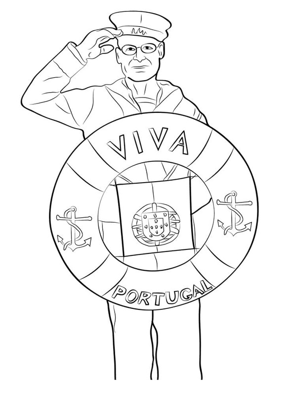 Çizmek Portekiz çocuklar için basit Boyama Sayfası
