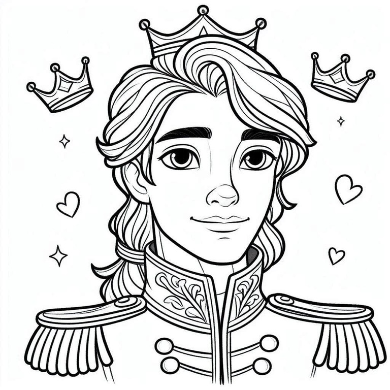 Çizmek Prens Basit Boyama Sayfası