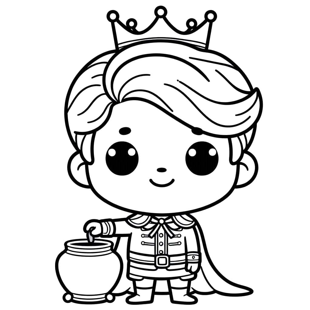 Çizmek Prens Sevimli Boyama Sayfası