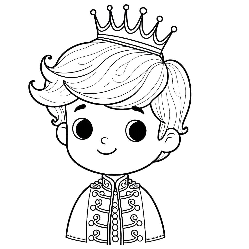 Çizmek Prens yazdırılabilir basit Boyama Sayfası