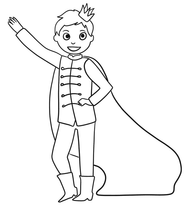 Çizmek Prens yazdırılabilir kolay Boyama Sayfası