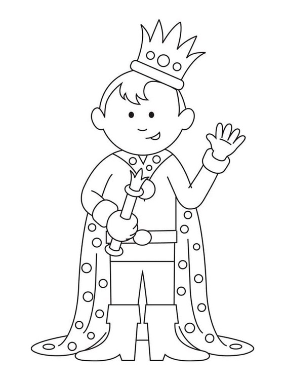 Çizmek Prens yazdırılabilir temel Boyama Sayfası