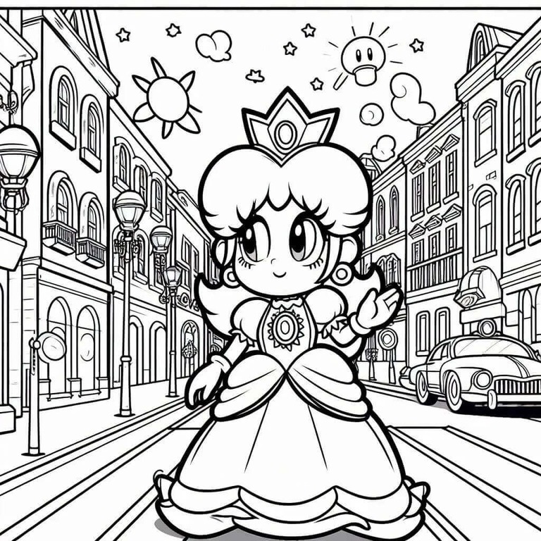 Çizmek Prenses Daisy Yazdırılabilir Boyama Sayfası