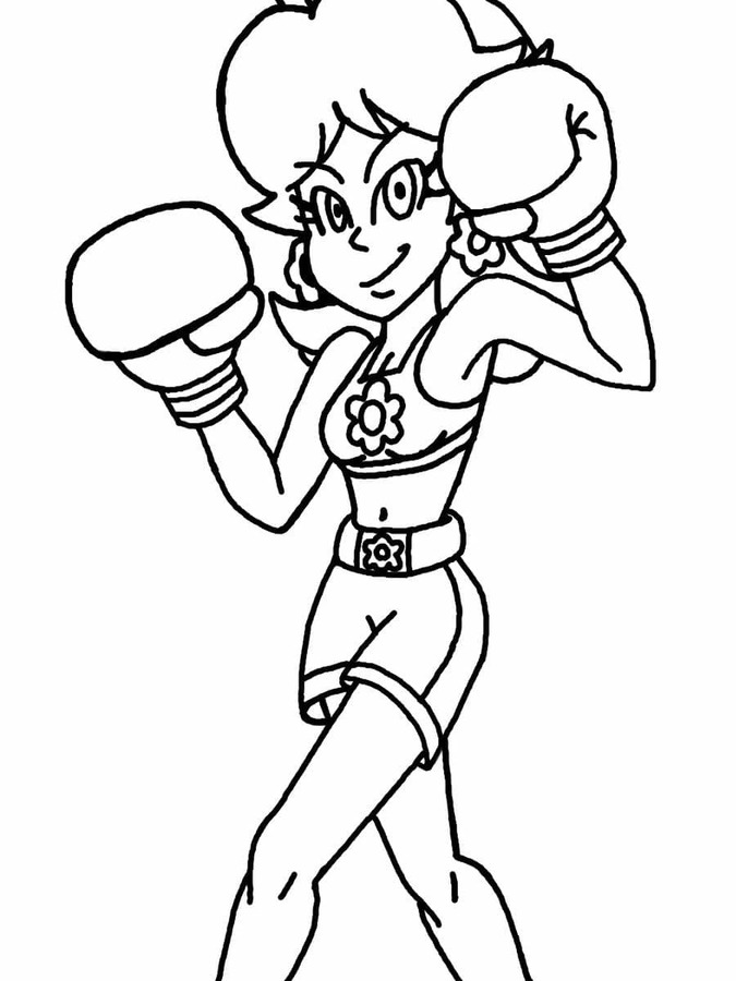 Çizmek Prenses Daisy boks Boyama Sayfası