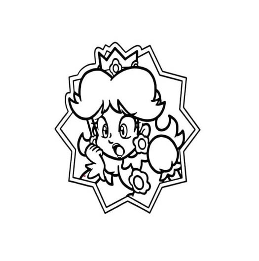 Çizmek Prenses Daisy çocuklar için ücretsiz Boyama Sayfası