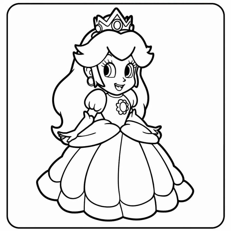 Çizmek Prenses Daisy temel Boyama Sayfası