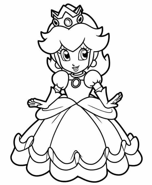 Çizmek Prenses Daisy ücretsiz temel Boyama Sayfası