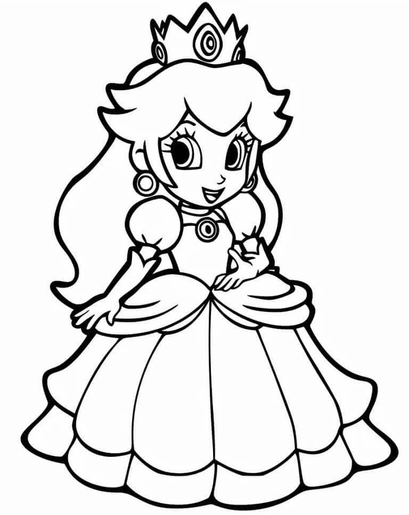 Çizmek Prenses Daisy ücretsiz yazdırılabilir temel Boyama Sayfası