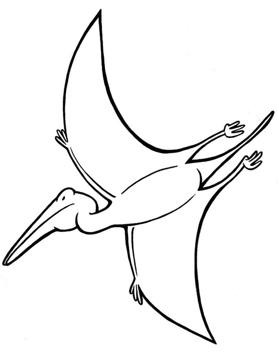 Çizmek Pterodaktil Kolay Boyama Sayfası